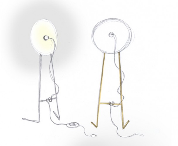 steffi b&amp;uuml;hlmaier steffibuehlmaier - oh lamp - design drawing of floor lamp